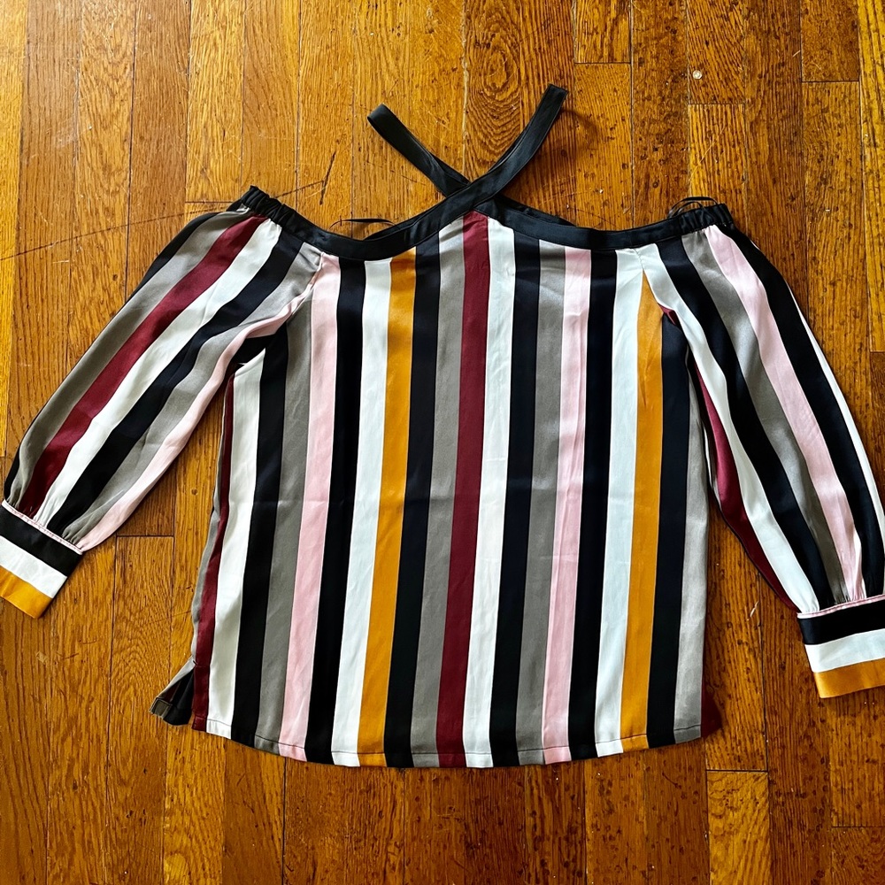 Loft Open Shoulder Long Sleeve Top